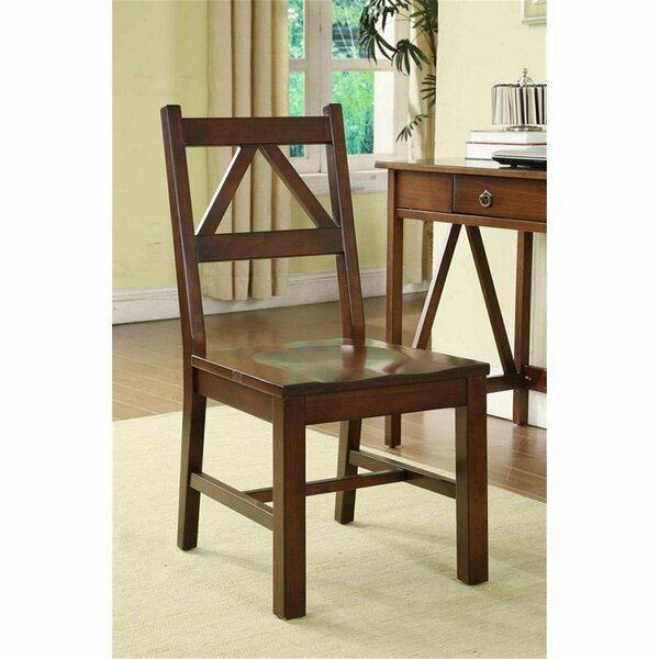 Linon Home Decor Products Titian Chair- Antique Tobacco Finish 86157ATOB-01-KD-U